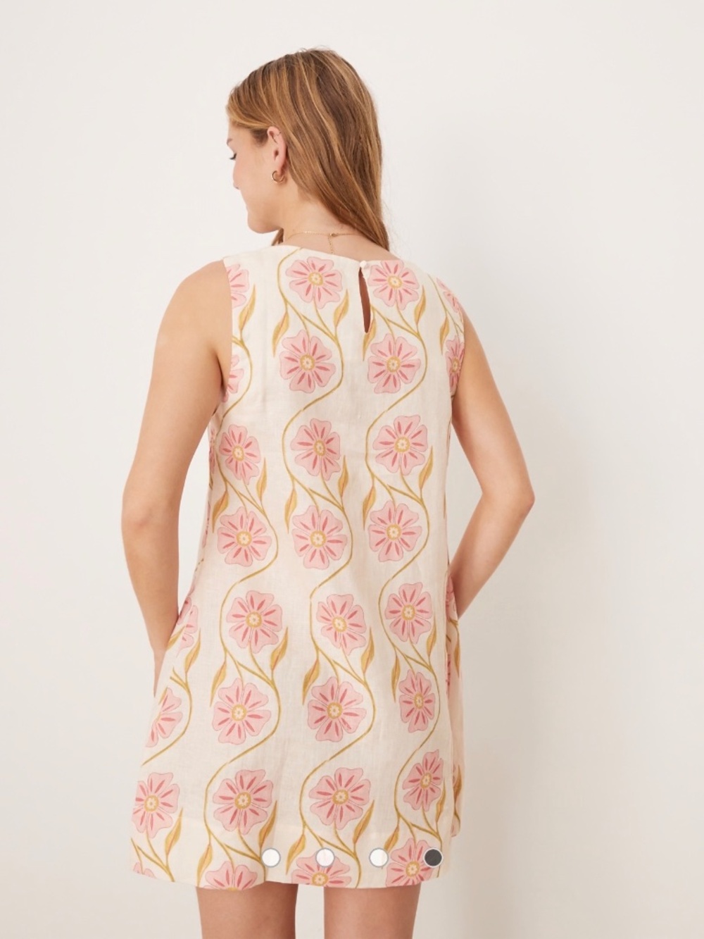 VRG GRL aftersun bloom floral linen shift dress in multi - Picture 4 of 5